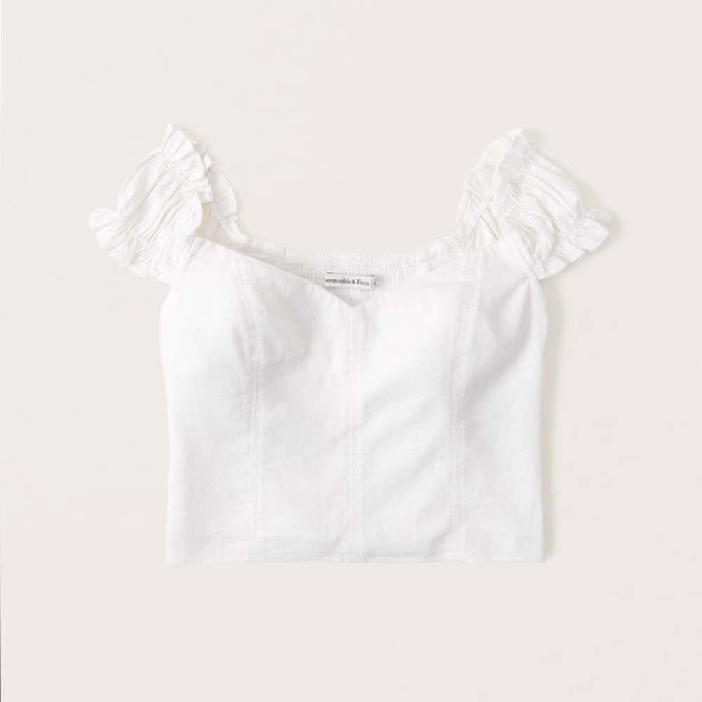 Abercrombie & Fitch Off-The-Shoulder Ruffle Sleeve Top